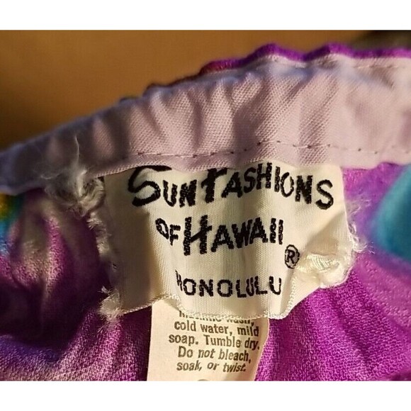 VTG 70s SUN FASHIONS OF HAWAII KAFTAN ACCORDION PLEATED MAXI Gown DRESS     T43 - Picture 6 of 7